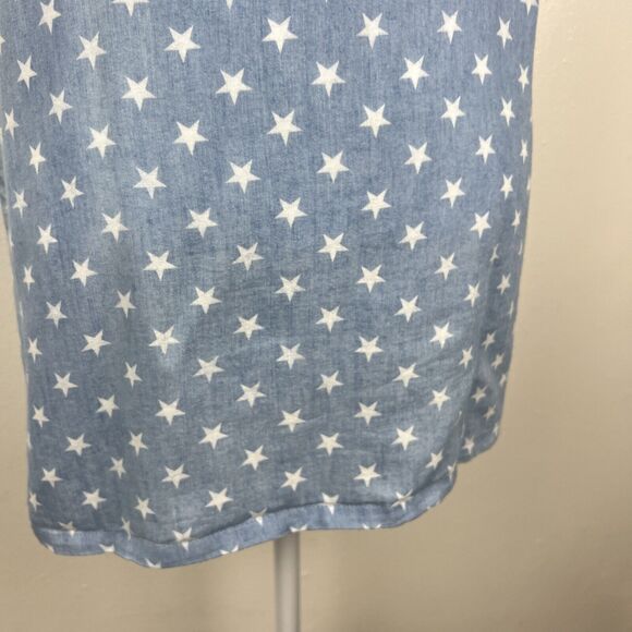 Dainty Hooligan Dress Women Medium Blue Star Print Sweetheart Western Mini - Picture 11 of 12